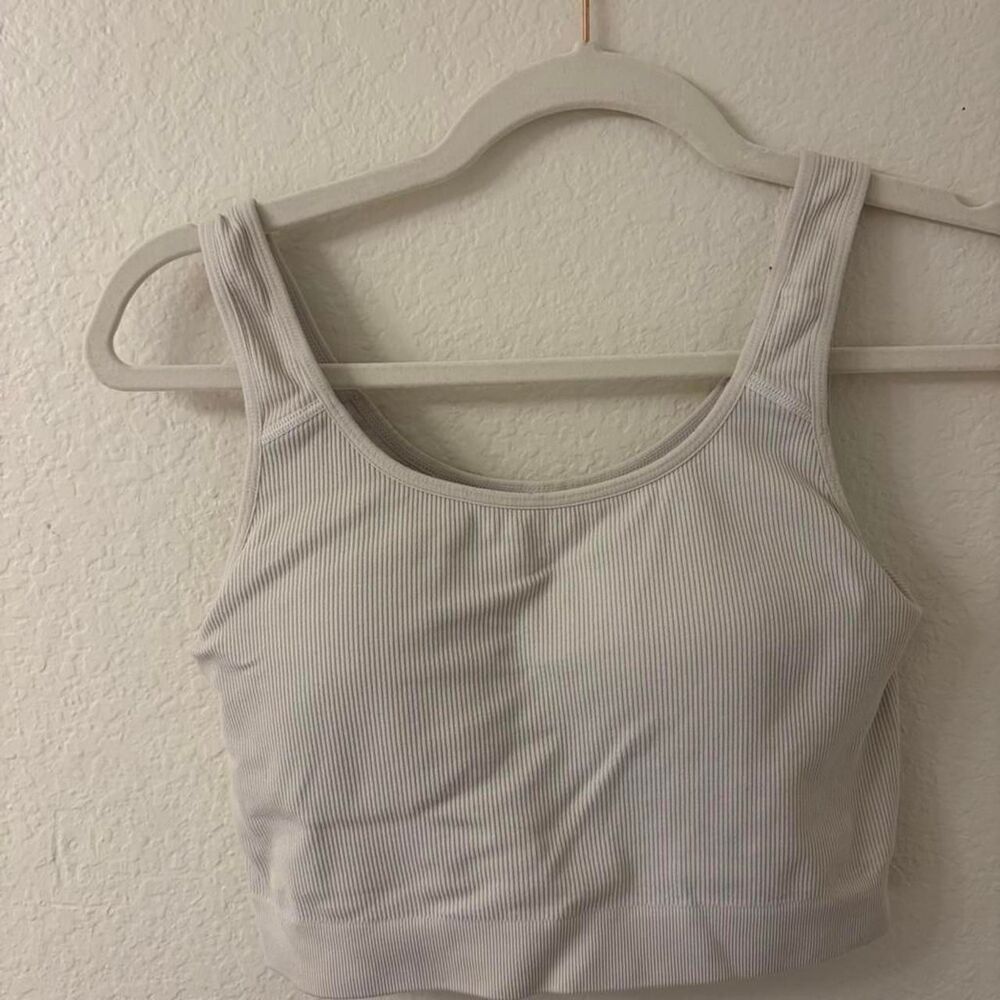 Women's White Athletic Tank Top